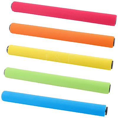 5Pcs 5 Colors 304 Stainless Steel with Sponge Relay Batons AJEW-CN0005-97-1
