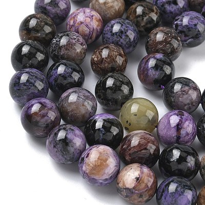 Natural Charoite Beads Strands G-C270-O03-12-1