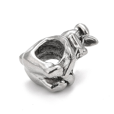 304 Stainless Steel European Beads STAS-G256-25AS-1