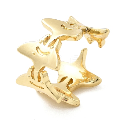 Brass Cuff Rings for Women RJEW-H262-06C-G-1