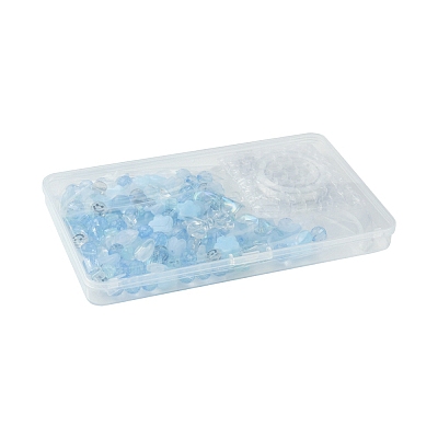 219Pcs 12 Styles Acrylic Beads with 1 Roll Strong Stretchy Beading Elastic Thread OACR-FS0001-58-1
