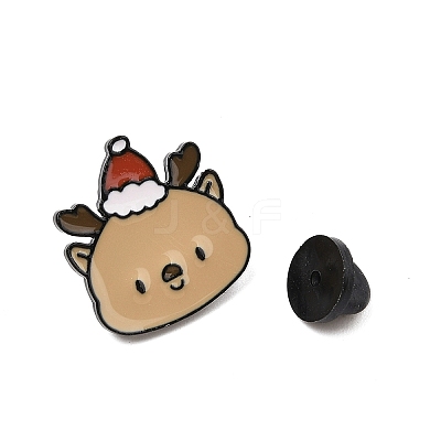 Christmas Theme Zinc Alloy Enamel Pin Brooch for Backpack Clothes LS-JEWE-R003-01EB-02-1