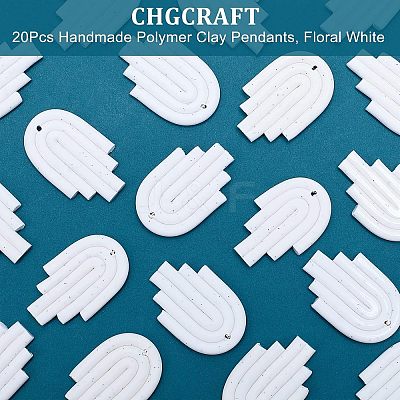20Pcs Handmade Polymer Clay Pendants CLAY-CA0001-18-1