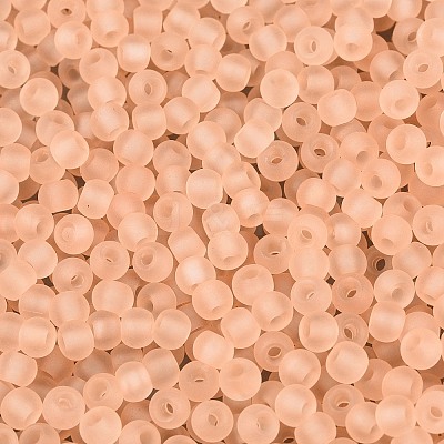 FGB Frosted Transparent Glass Seed Beads SEED-N013-02A-03-1