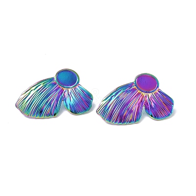 Ion Plating(IP) 304 Stainless Steel Stud Earring Findings STAS-F286-06A-MC-1