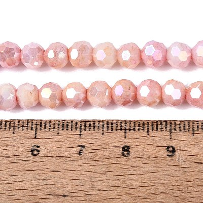 Anti-Tarnish Electroplate Glass Beads Strands EGLA-ZX010-6mm-04-1