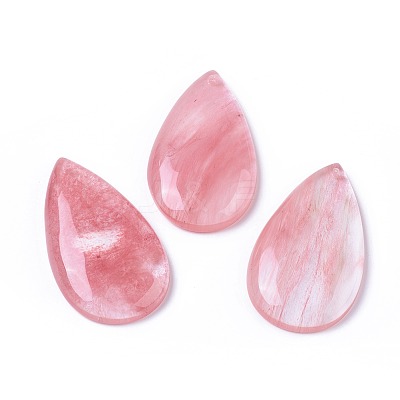 Synthetic Watermelon Stone Glass Big Pendants and Pendants G-K298-03-1