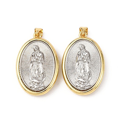 Brass Religion Pendants KK-K408-04G-1