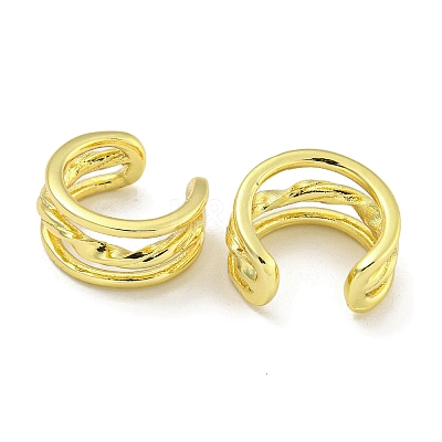 Brass Cuff Earrings for Women EJEW-C104-045G-1