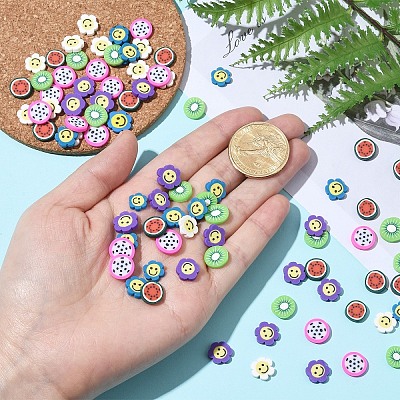Handmade Polymer Clay Cabochons CLAY-YW0001-06-1