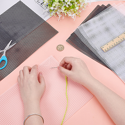 8Pcs 2 Styles Plastic Canvas Sheets for Embroidery DIY-AR0004-73-1
