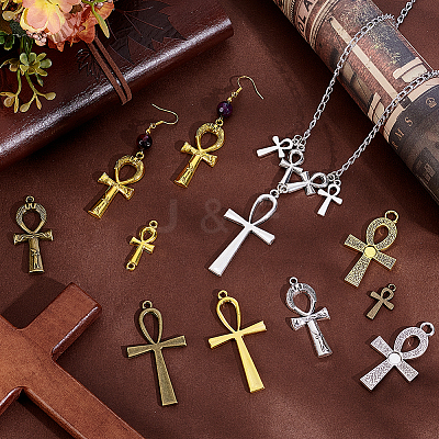 60Pcs 15 Styles Tibetan Style Alloy Pendants FIND-PH0059-77-1