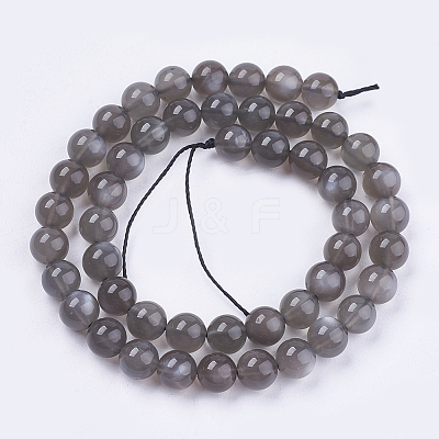 Natural Black Moonstone Beads Strands G-J157-12mm-05-1
