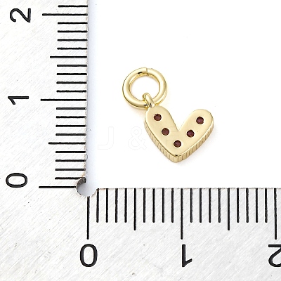 Brass Micro Pave Cubic Zirconia Charms ZIRC-F111-08G-02-1