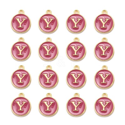 Golden Plated Alloy Enamel Charms ENAM-S118-08Y-1