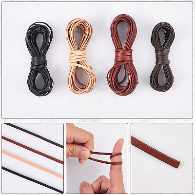 5M Cowhide Leather Cords for DIY Craft WL-GF0001-25A-04-1