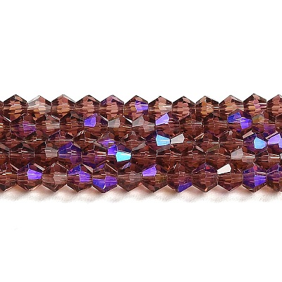 Transparent Electroplate Glass Beads Strands EGLA-A039-T4mm-L05-1