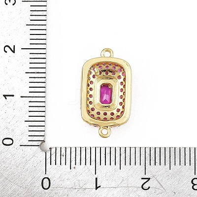 Brass Micro Pave Cubic Zirconia Connector Charms CU-CBAAB9C-01G-03-1