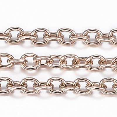3.28 Feet Ion Plating(IP) 304 Stainless Steel Cable Chains X-CHS-H009-25RG-1