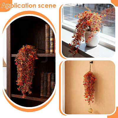 4Pcs Plastic Artificial Violet Vine for Wedding Decoration DIY-WR0005-32B-1