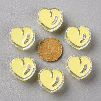 Transparent Enamel Acrylic Beads TACR-S155-004B-1