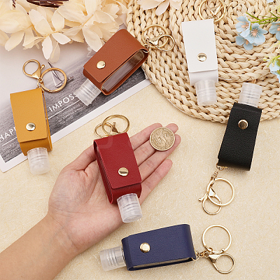 6Pcs 6 Colors Plastic Hand Sanitizer Bottle AJEW-CA0004-05-1