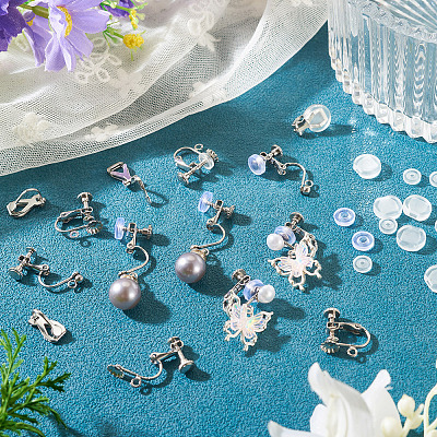 24Pcs 3 Styles 316 Stainless Steel Clip-on Earring Findings STAS-TA0006-31P-1
