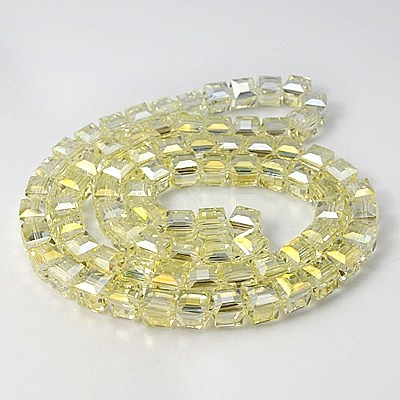 Electorplated Glass Beads EGLA-E006-3S-1