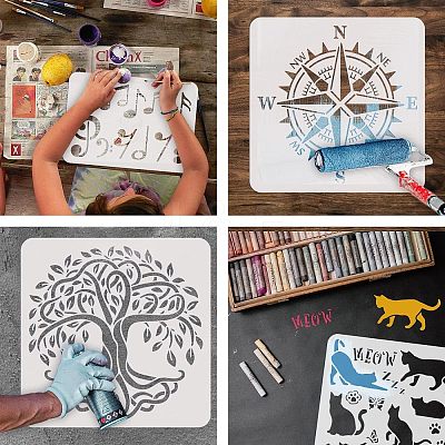 Plastic Reusable Drawing Painting Stencils Templates DIY-WH0202-272-1
