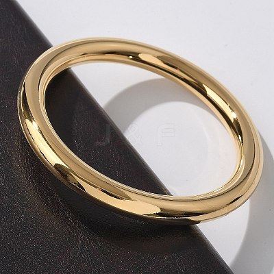 304 Stainless Steel Plain Bangles for Women BJEW-S161-10G-1