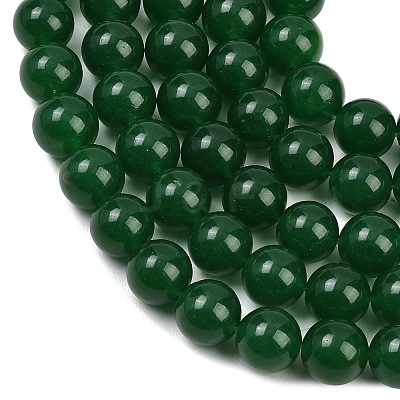 Dyed Natural White Jade Imitation Malaysia Jade Beads Strands G-C270-B01-10mm-01-1
