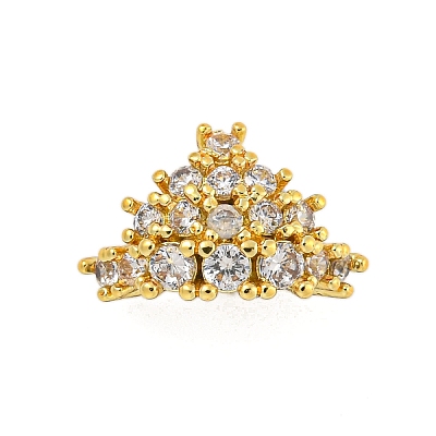 Rack Plating Brass Micro Pave Clear Cubic Zirconia Peg Bails KK-F876-24G-02-1