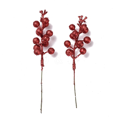 Plastic Imitation Fruit Stem Accessories DIY-B048-02C-1