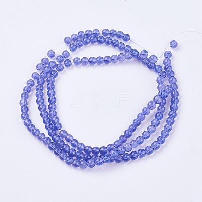 Baking Paint Glass Beads Strands X-DGLA-Q023-6mm-DB44-1
