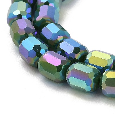 Electroplate Glass Beads Strands EGLA-D030-06G-1