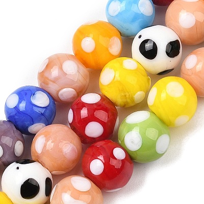 Handmade Lampwork Beads LAMP-D002-10mm-01C-1