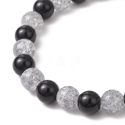 2Pcs Halloween Alloy Enamel Charm Bracelets BJEW-JB12106-1
