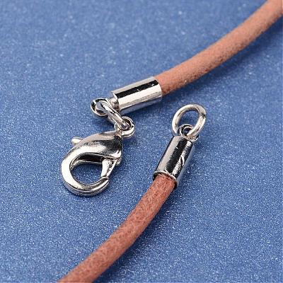 Leather Cord Necklace Making NJEW-JN01560-1