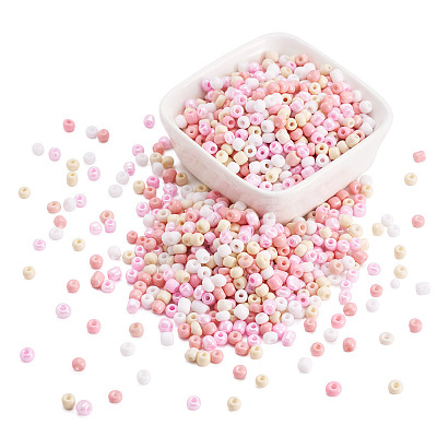 Opaque Glass Round Seed Beads GLAA-TAC0025-07B-06-1