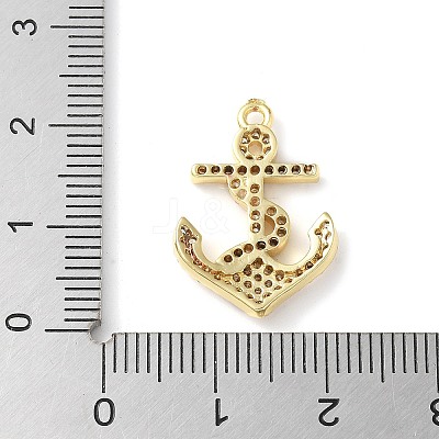 Brass Micro Pave Cubic Zirconia Pendants KK-C086-13G-02-1