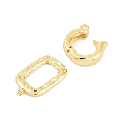 Brass Fold Over Clasps KK-M311-05G-1