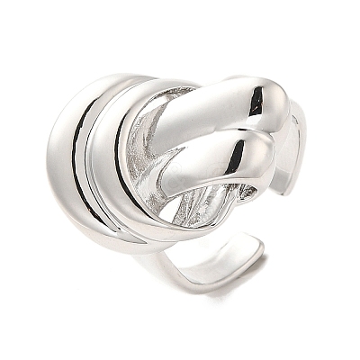 Brass Open Cuff Rings RJEW-P098-20P-1