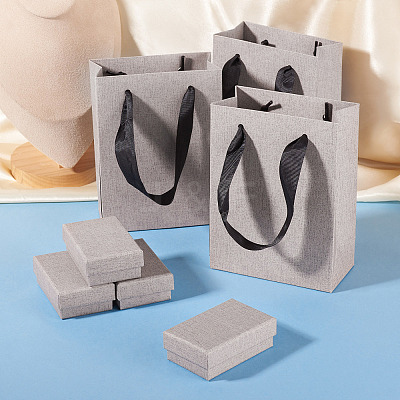 4Pcs Rectangle Paper Jewelry Display Cases CON-TA0001-39B-02-1