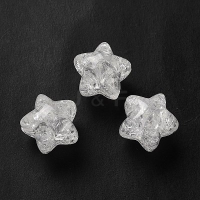 Transparent Crackle Acrylic Beads OACR-L013-012-1