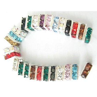 Rhinestone Spacer Beads X-RSB074-1
