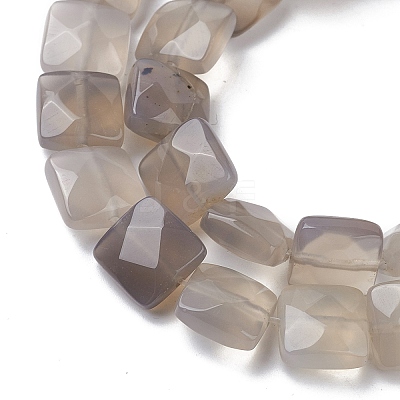 Natural Grey Agate Beads Strands G-K359-B12-01-1