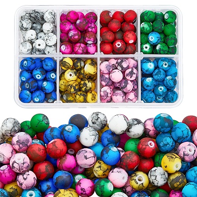Baking Paint Glass Beads FGLA-PH0001-01-1