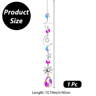 1Pc Iron Big Pendant Decorations DJEW-CN0001-37C-1