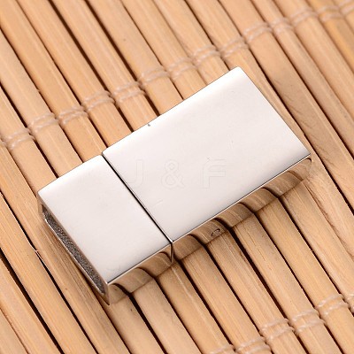 Tarnish Resistant Smooth Surface 304 Stainless Steel Rectangle Magnetic Clasps STAS-I045-04A-1