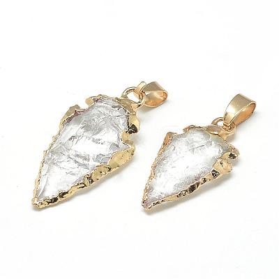 Natural Quartz Crystal Pendants G-Q490-A01-1